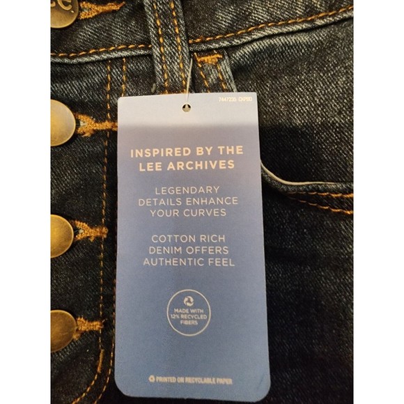 NWT Lee Riders Women Heritage High Rise Skinny Frayed Ankle Jean Vintage 6M NOS - Picture 3 of 5